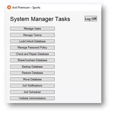 Act! System Manager User